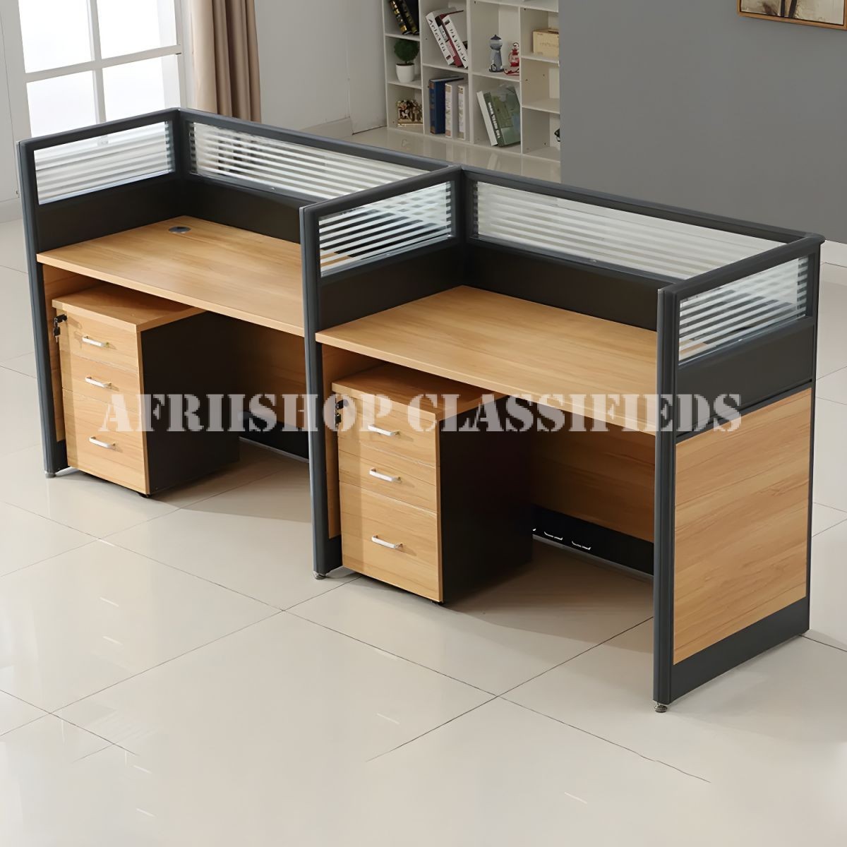 Office Workstation : 2 Way Module Office Workstation